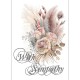 FLORAL BEAUTIES GREETING CARD Pampas Rose 2